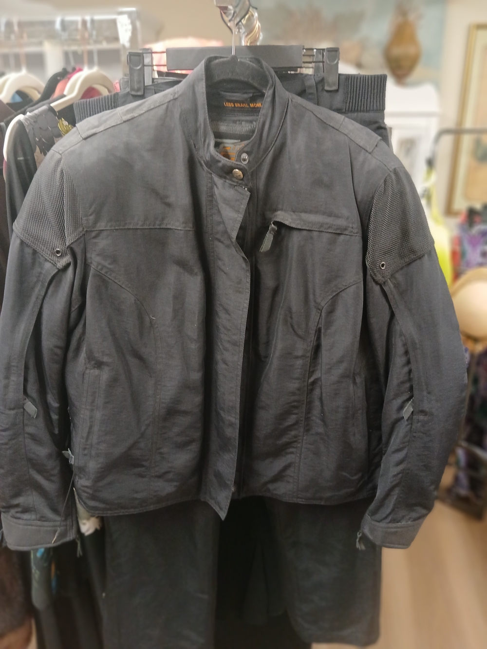 Womens Black Motorcycle Jacket & Pants